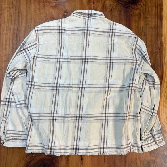 John Elliott Shirt Mens 5 XXL 2XL Button Up Flannel Hemi L/S Cotton Plaid ZZ1 - Picture 7 of 8